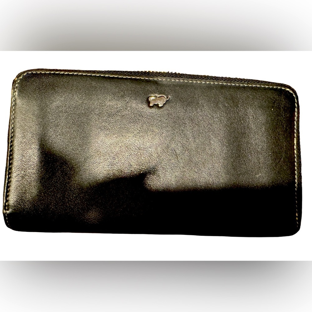 Braun Buffle Black Leather Superstar Wallet NWOT